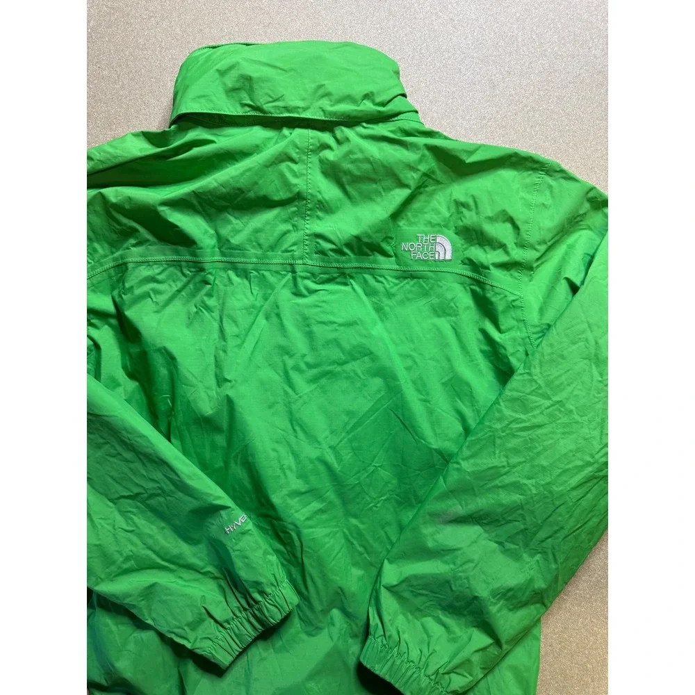 The North Face Hyvent‎ Jacket Men's Full Zip Hooded Green Rain Windbreaker Coat